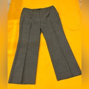 Talbots straight leg trousers / dressy pants w/ stretchy waist. Grey. 18W